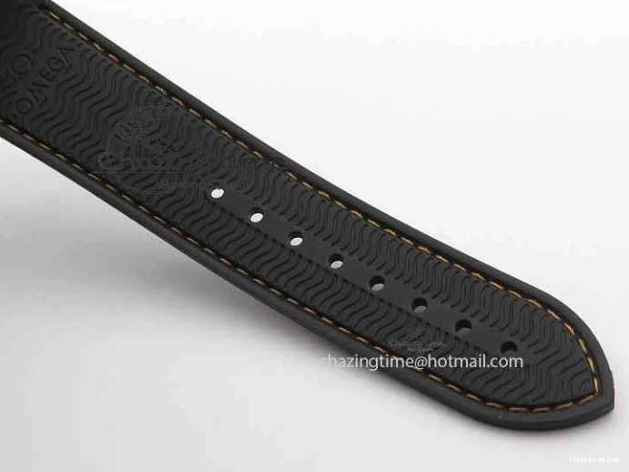 0429 Planet Ocean Master Chrono 45mm SS OM 1:1 Best Edition Black Dial Orange 12 On Rubber Strap A Durable 8169